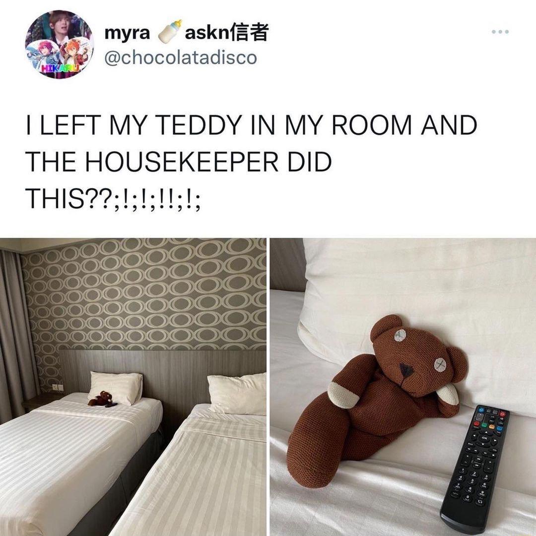 myra asknf 8 chocolatadisco LEFT MY TEDDY IN MY ROOM AND THE HOUSEKEEPER DID THIS1518 1