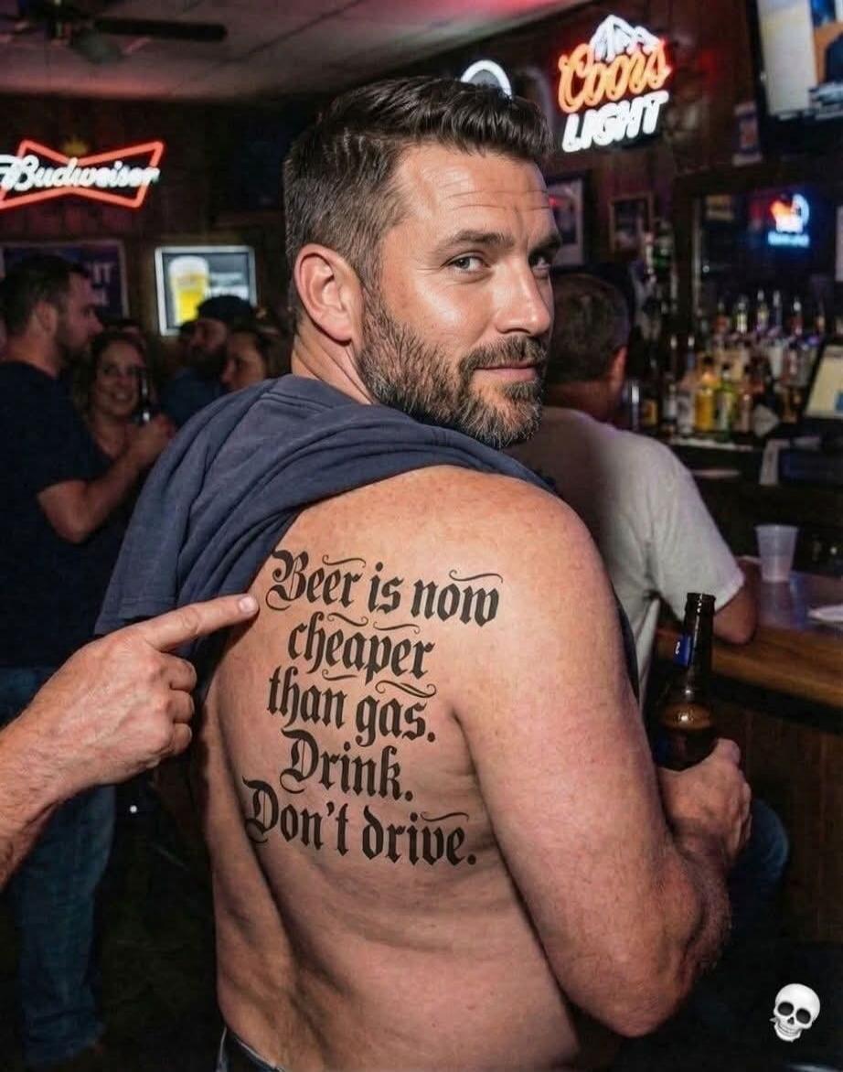 Beer is now cheaper than gas. Drink. Don't drive. Budweiser. Coors Light.