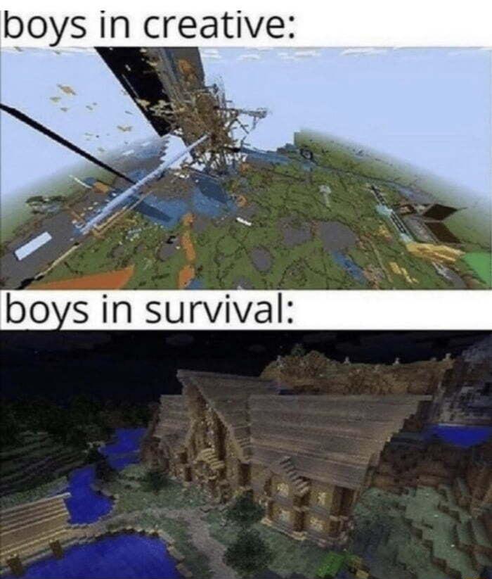 boys in creative boys in survival