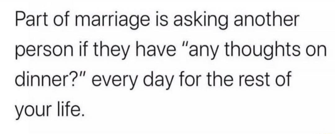Part of marriage is asking another person if they have 