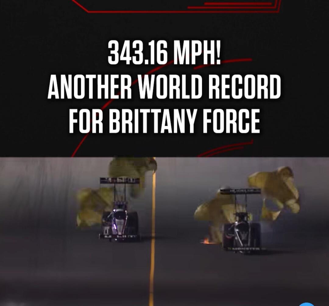 343.16 MPH! ANOTHER WORLD RECORD FOR BRITTANY FORCE