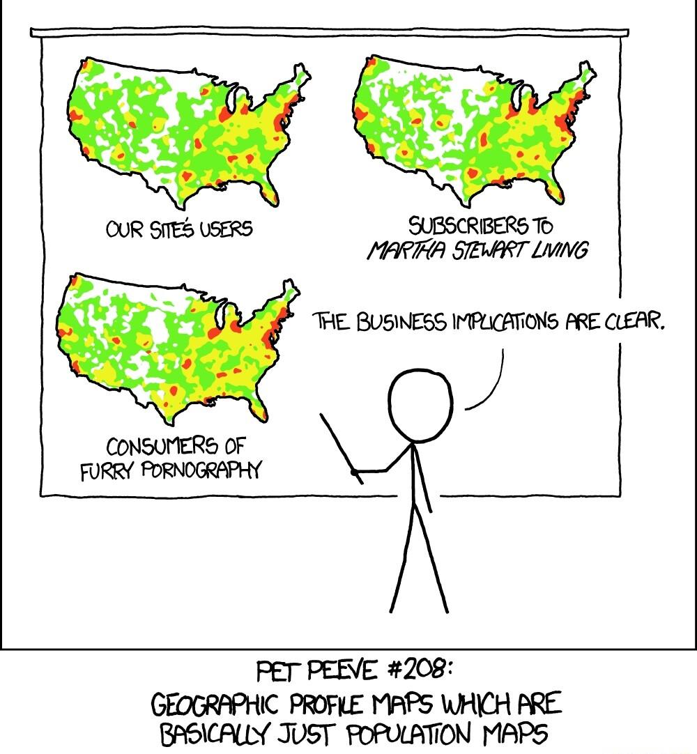PET PEEVE 208 GEOGRAPHIC PROFLE MAPS WHICH PRE BASICALLY JUST FOPULATION MAPS