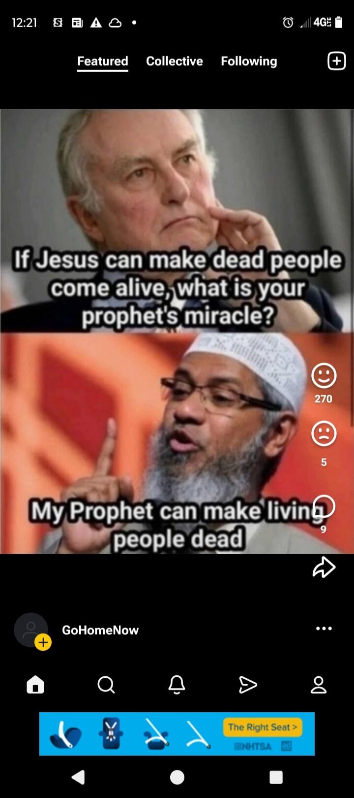 If Jesus can make dead people come alive, what is your prophet's miracle? My Prophet can make living people dead