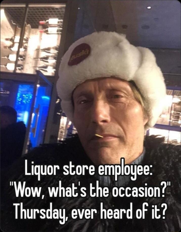 Liquor store employee: 