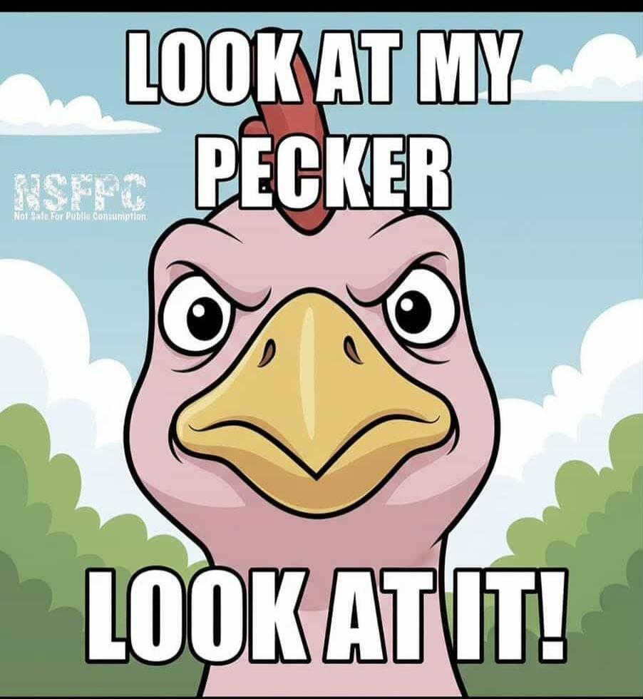 LOOK AT MY PECKER LOOK AT IT!