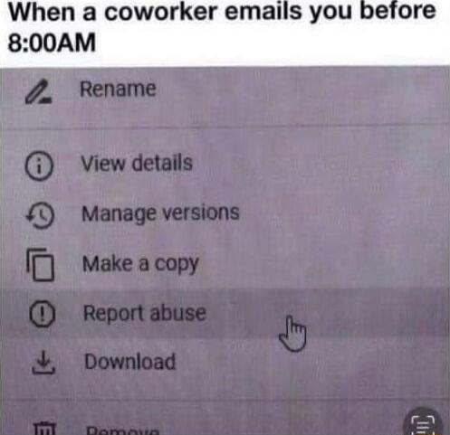 When a coworker emails you b 800AM