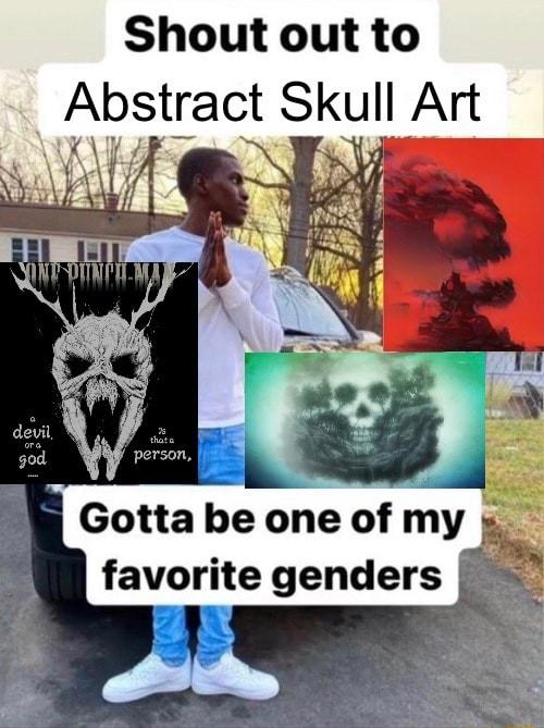 Shout out to Abstact Skull Art