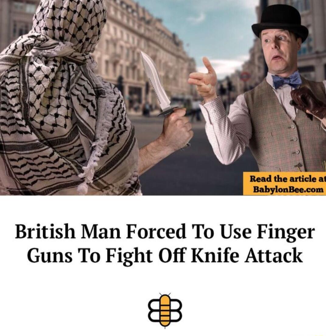 British Man Forced To Use Finger Guns To Fight Off Knife Attack