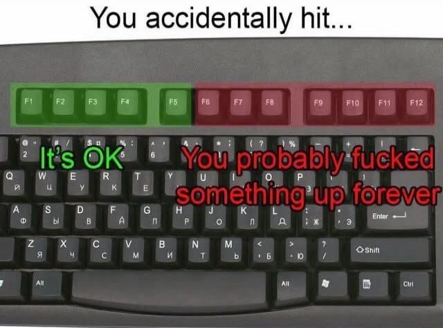 You accidentally hit... It's OK You probably fucked something up forever