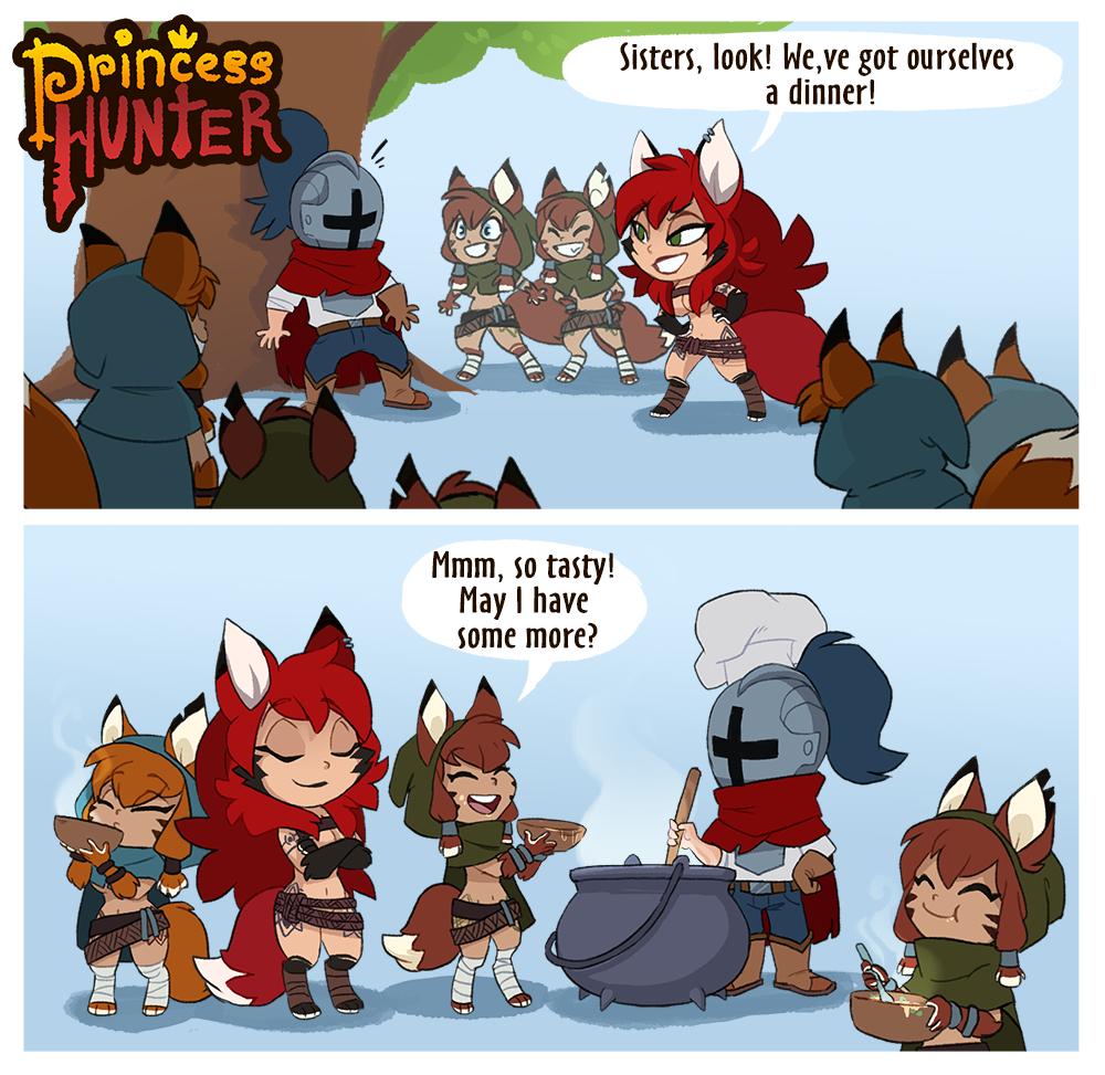 Sisters look Weve got urselves a dinner Mmm so tasty Hay have some more