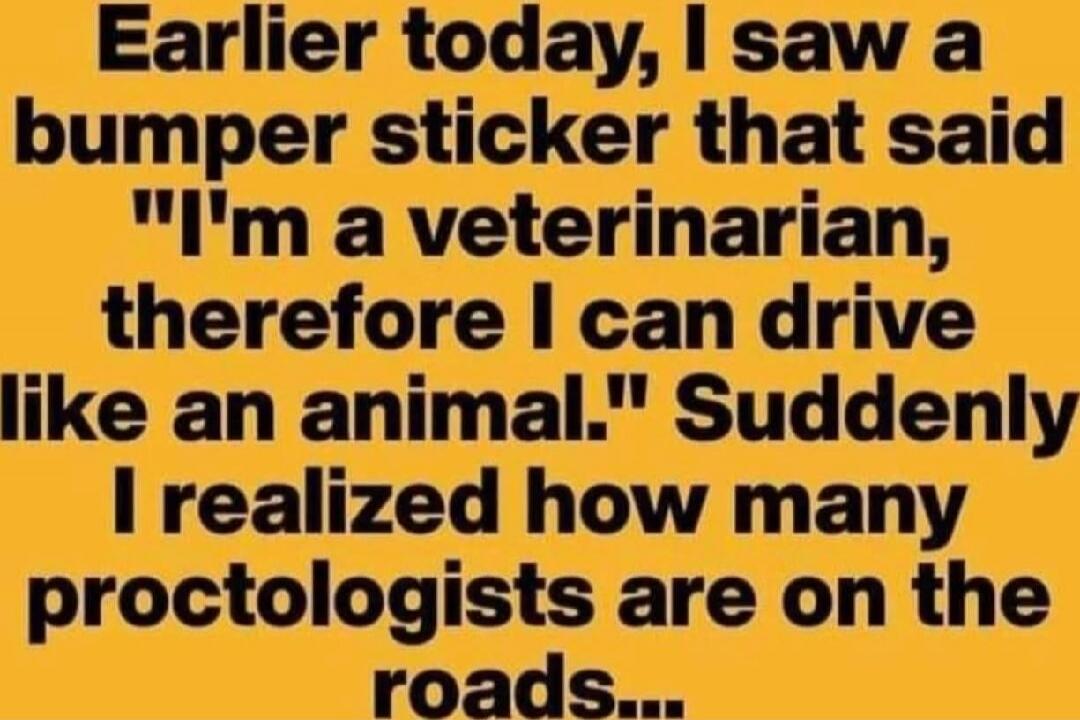 Earlier today, I saw a bumper sticker that said 