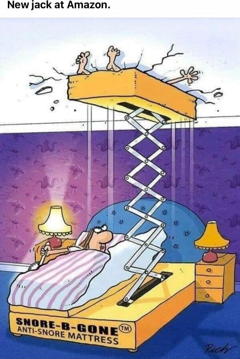 New jack at Amazon. SNORE-B-GONE ANTI-SNORE MATTRESS