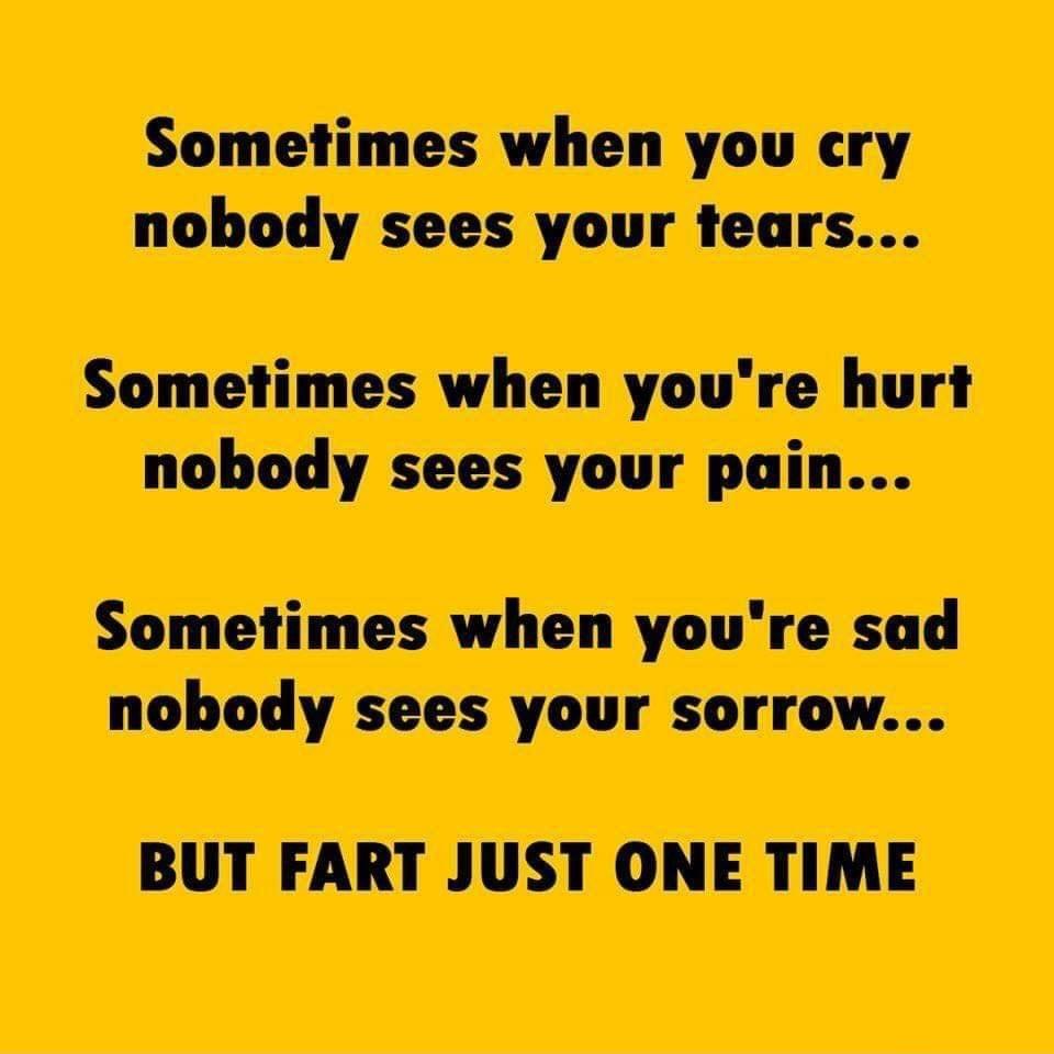 BUT FART JUST ONE TIME