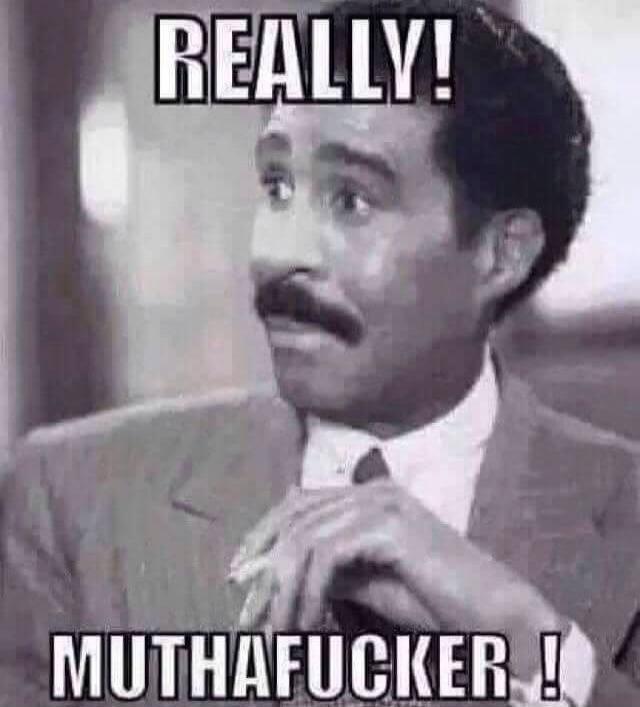 REALLY! MUTHAFUCKER!
