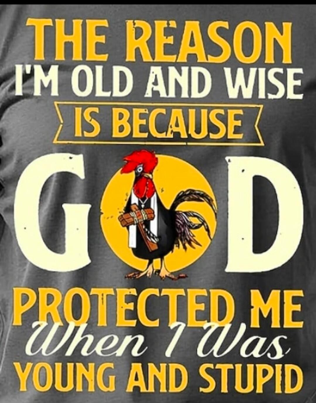 THE REASON I'M OLD AND WISE IS BECAUSE GOD PROTECTED ME When I Was YOUNG AND STUPID