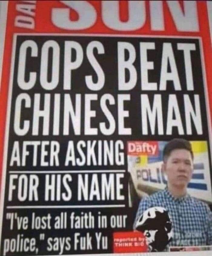 COPS BEAT CHINESE MAN AFTER ASKING FOR HIS NAME 