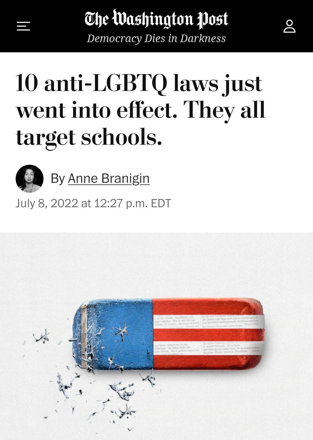 10 anti LGBTQ laws just went into effect They all target schools