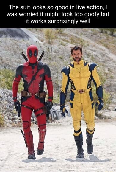 The suit looks so good in live action was worried it might look too goofy but it works surprisingly well