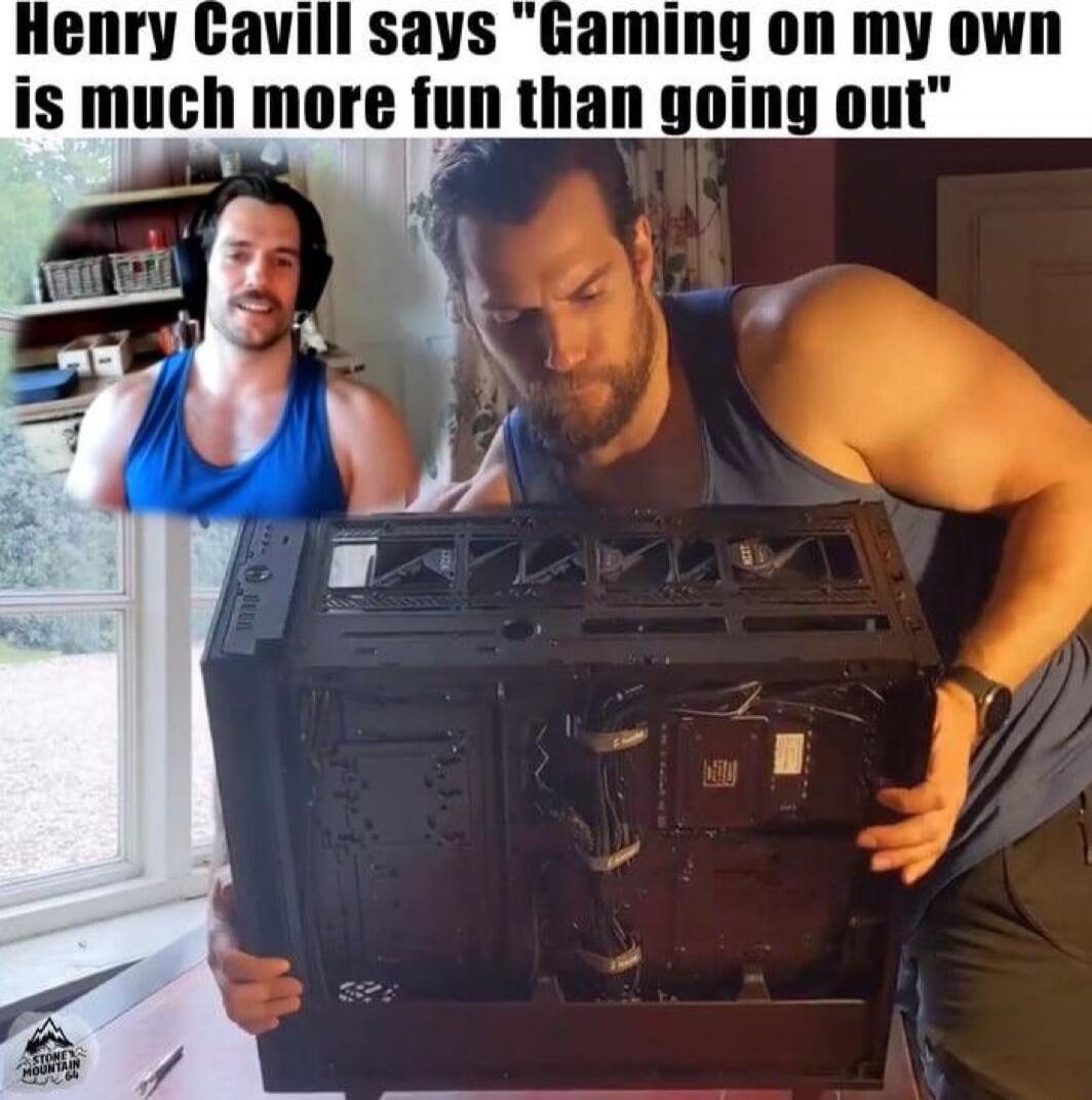 Henry Gavill says Gaming on my own is much more fun than going out