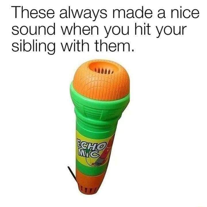 These always made a nice sound when you hit your sibling with them