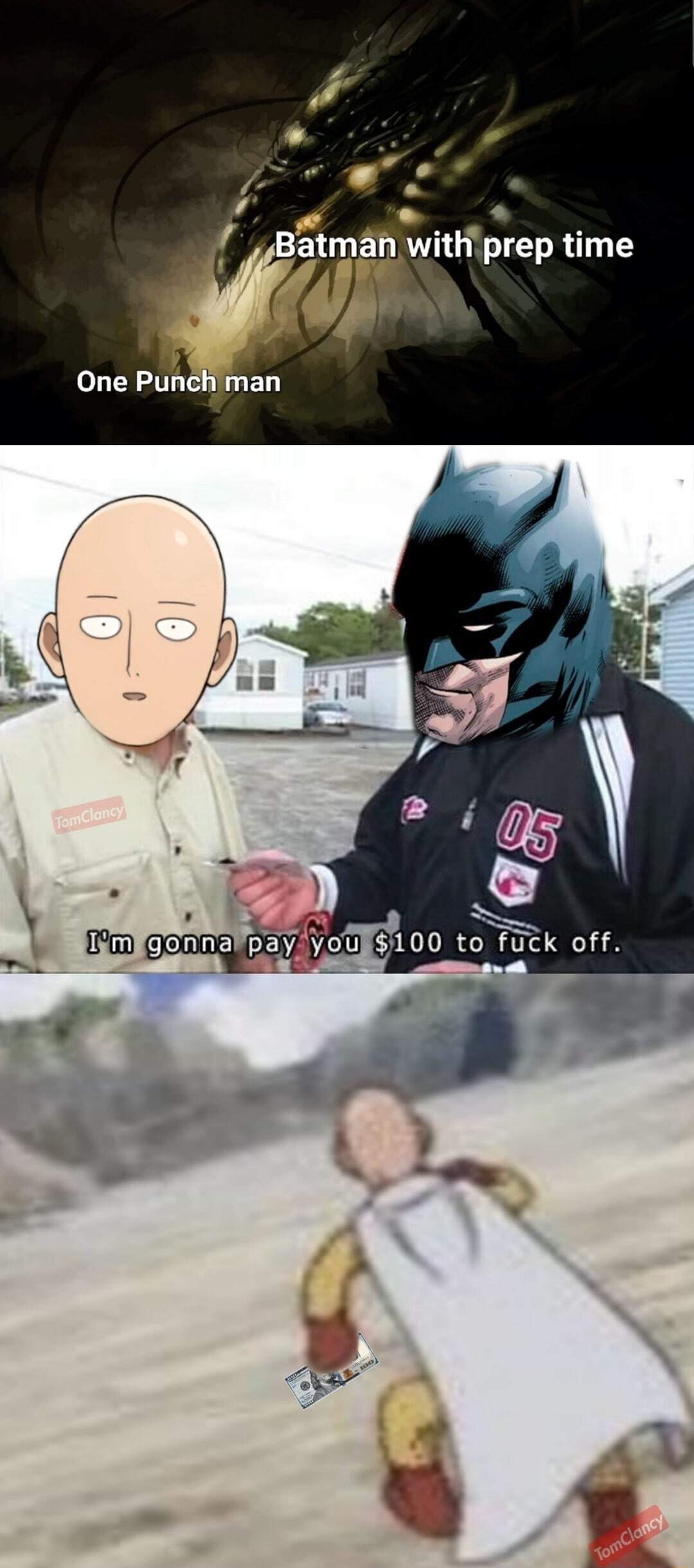 v Py Batman withprep time One Punch man