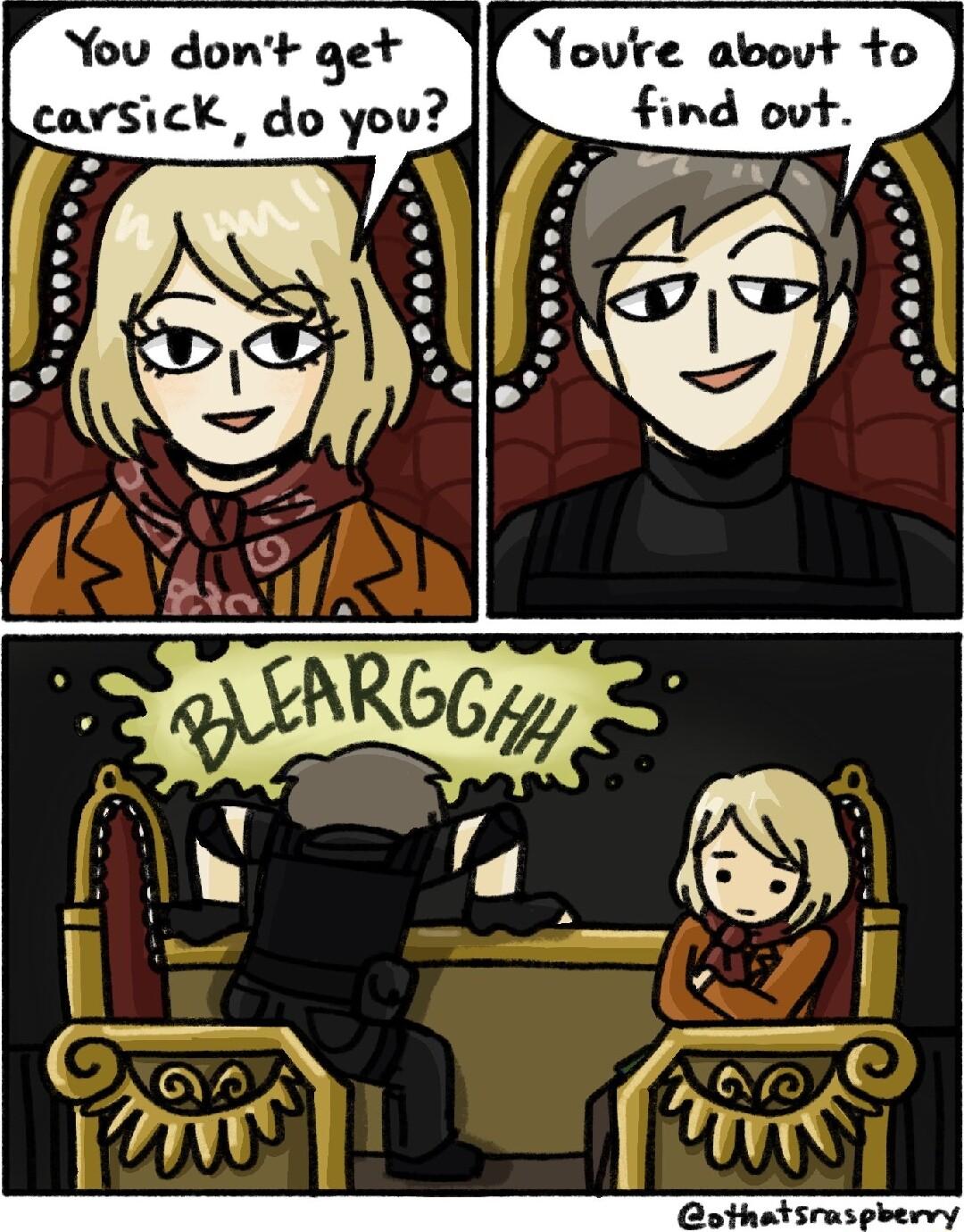 Youte about to You dont gd carsick do you