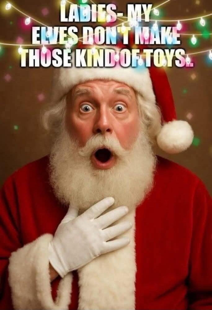 LADIES, MY ELVES DON'T MAKE THOSE KIND OF TOYS.