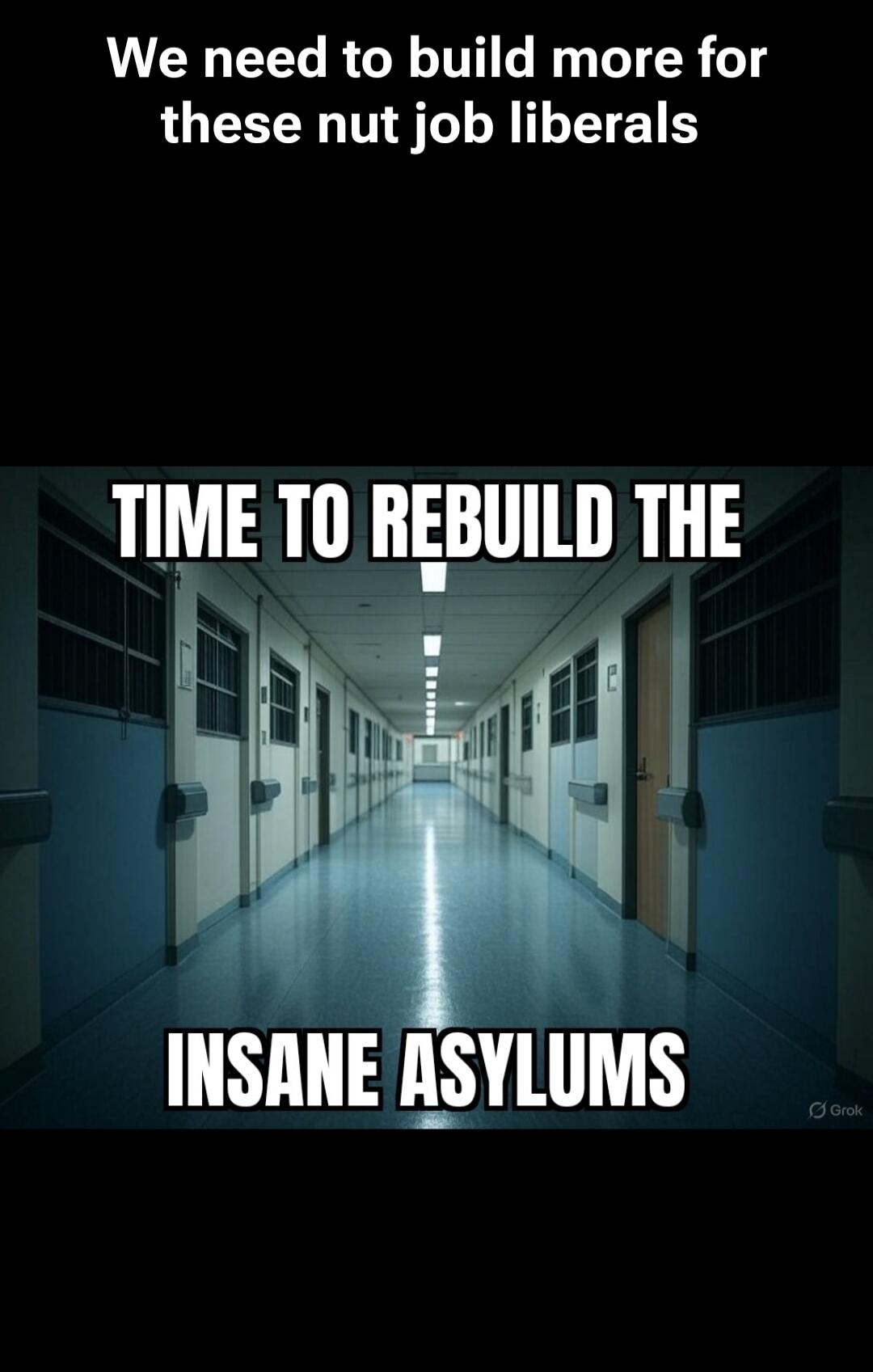 We need to build more for these nut job liberals
TIME TO REBUILD THE INSANE ASYLUMS