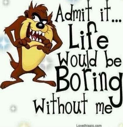 Admit it... Life would be boring without me