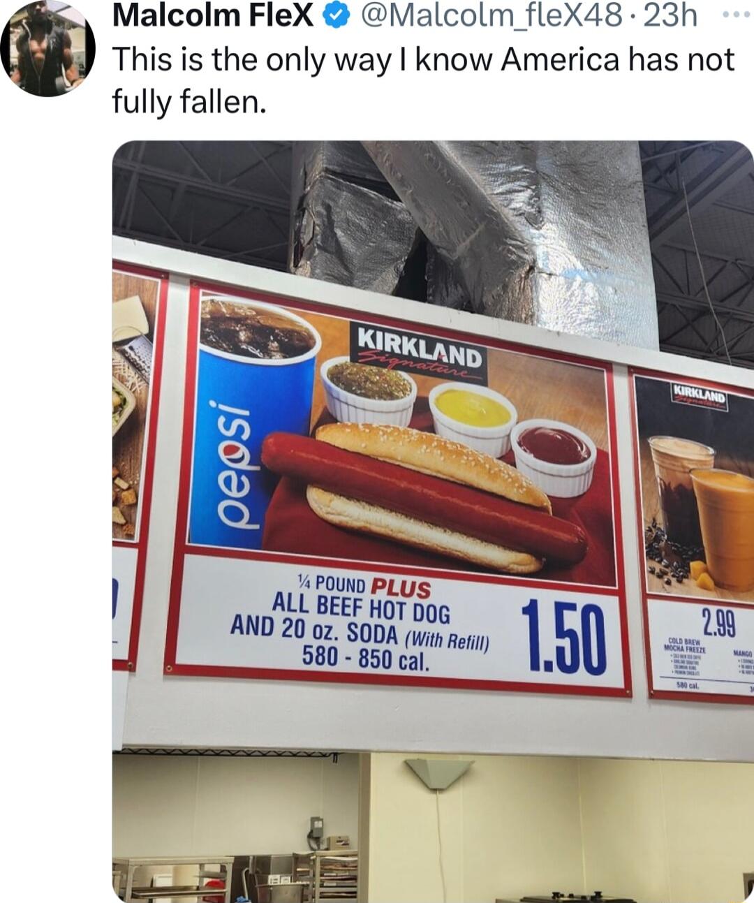 Malcolm FleX Malcolm_fleX48 23h This is the only way know America has not fully fallen ALL BEEF HOT ppg AND 20 2 SODA 1 580 g50car