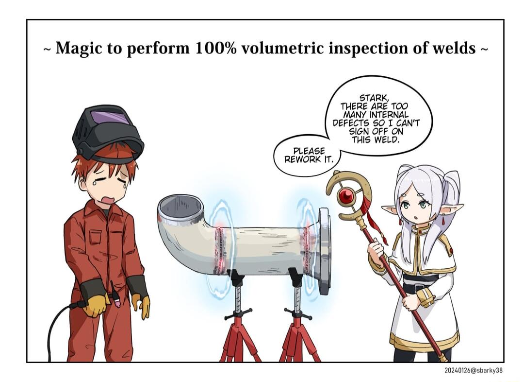 Magic to perform 100 volumetric inspection of welds