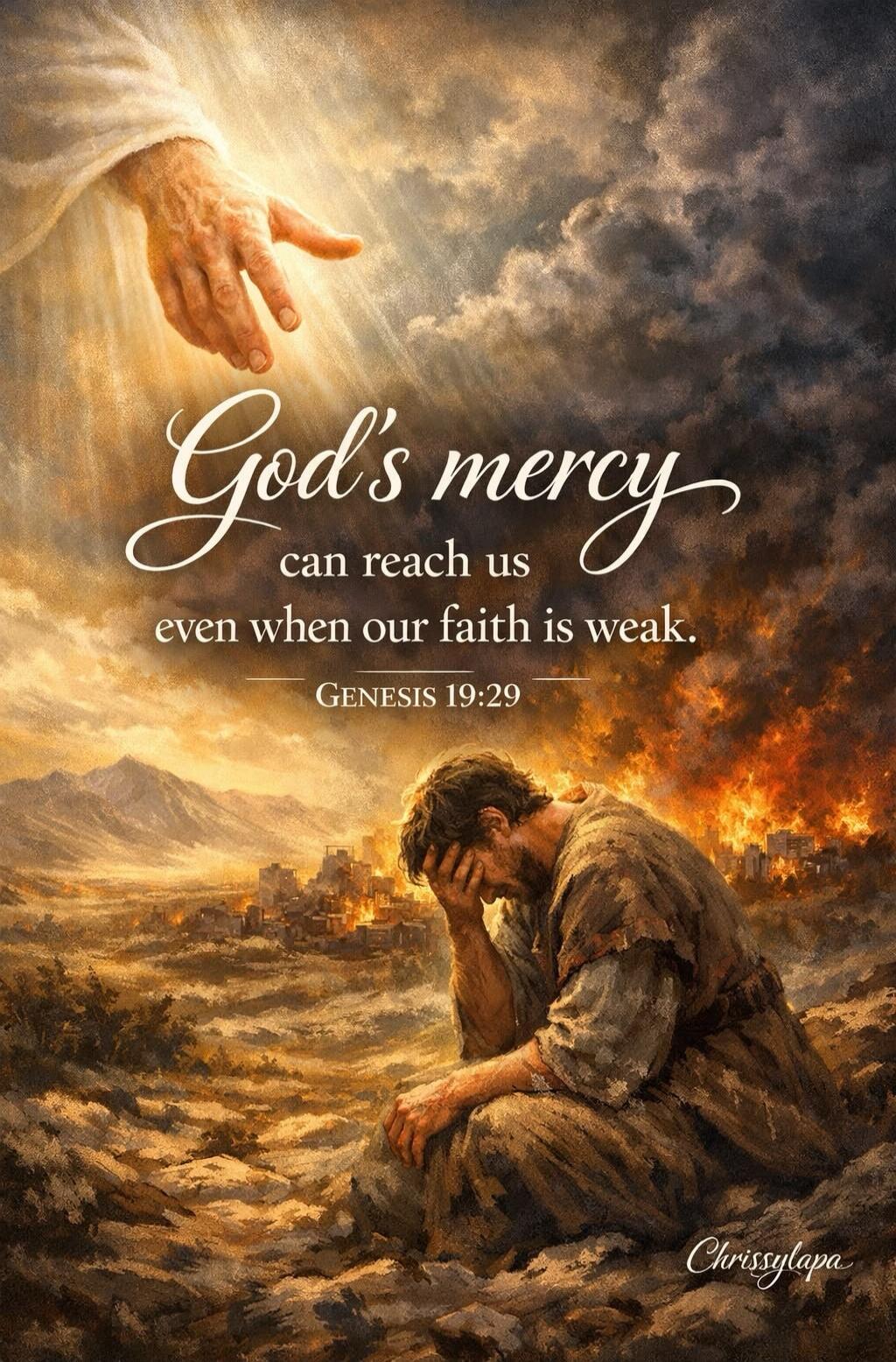 God's mercy can reach us even when our faith is weak. GENESIS 19:29