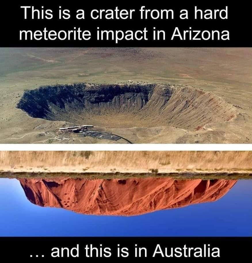 This is a crater from a hard meteorite impact in Arizona