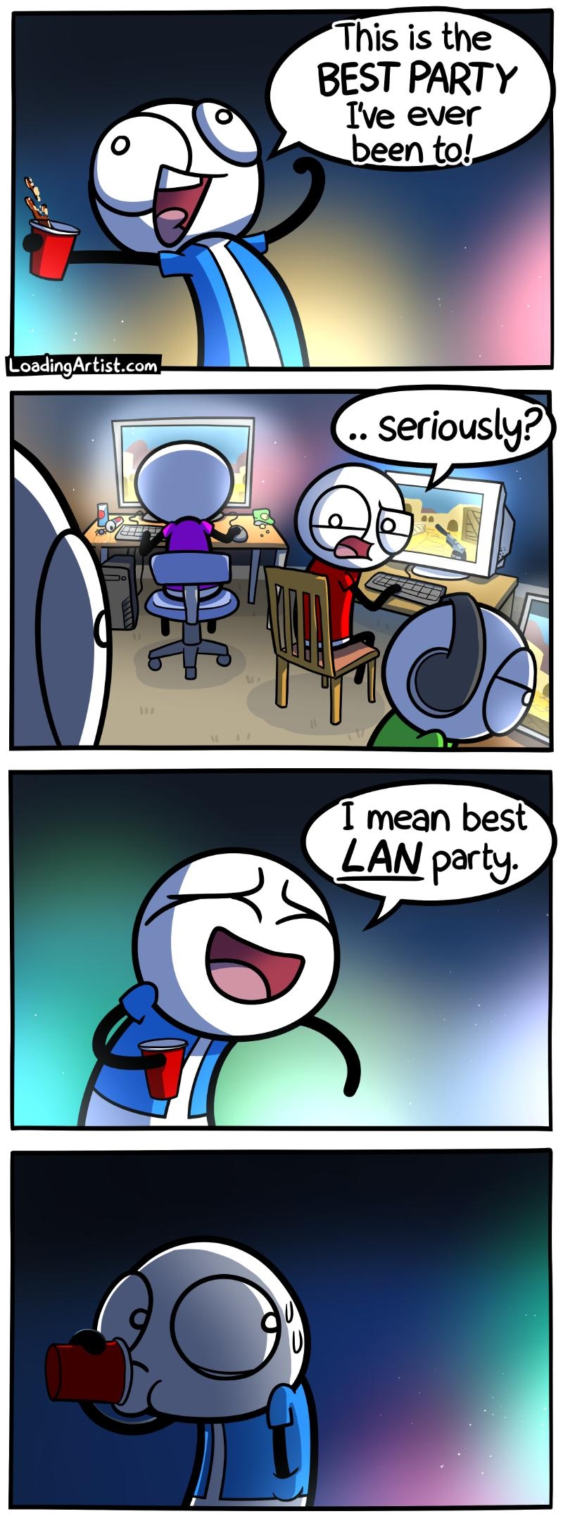 This is the BEST PARTY Ive ever been to I mean best LAN party LoadingArtistcom Drawn on Twitch