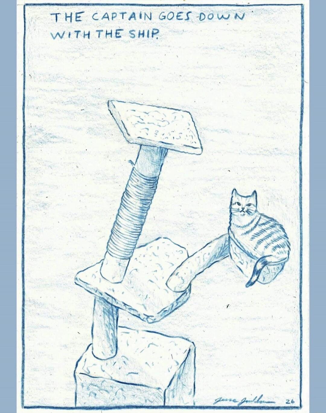 THE CAPTAIN GOES DOWN WITH THE SHIP.