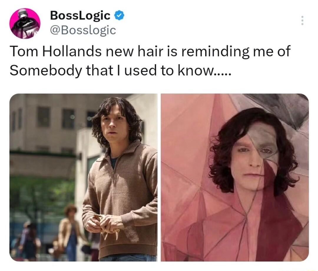 BossLogic Bosslogic Tom Hollands new hair is reminding me of Somebody that used to know