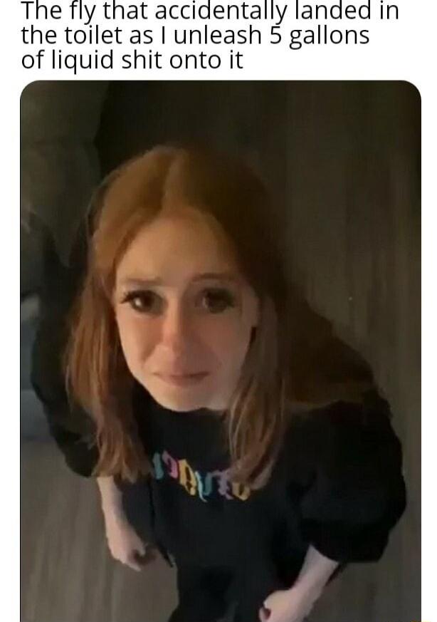 Y y the toilet as unleash 5 gallons of liquid shit onto it