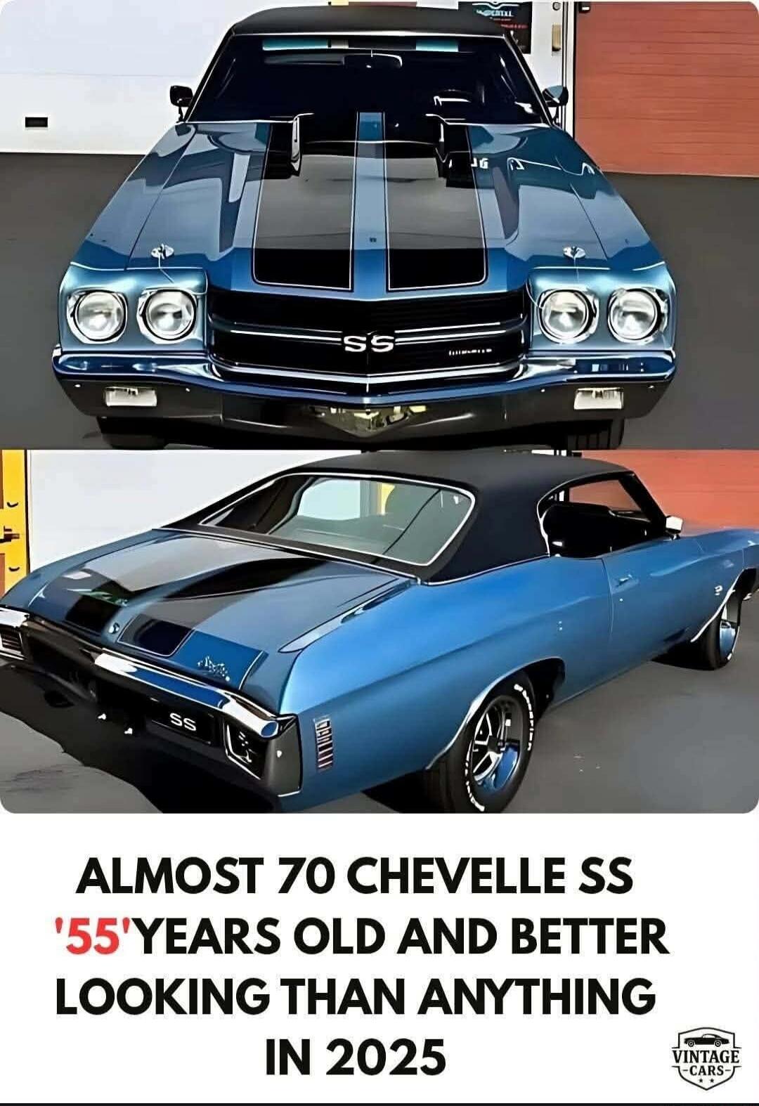 ALMOST 70 CHEVELLE SS '55' YEARS OLD AND BETTER LOOKING THAN ANYTHING IN 2025. VINTAGE CARS. SS.