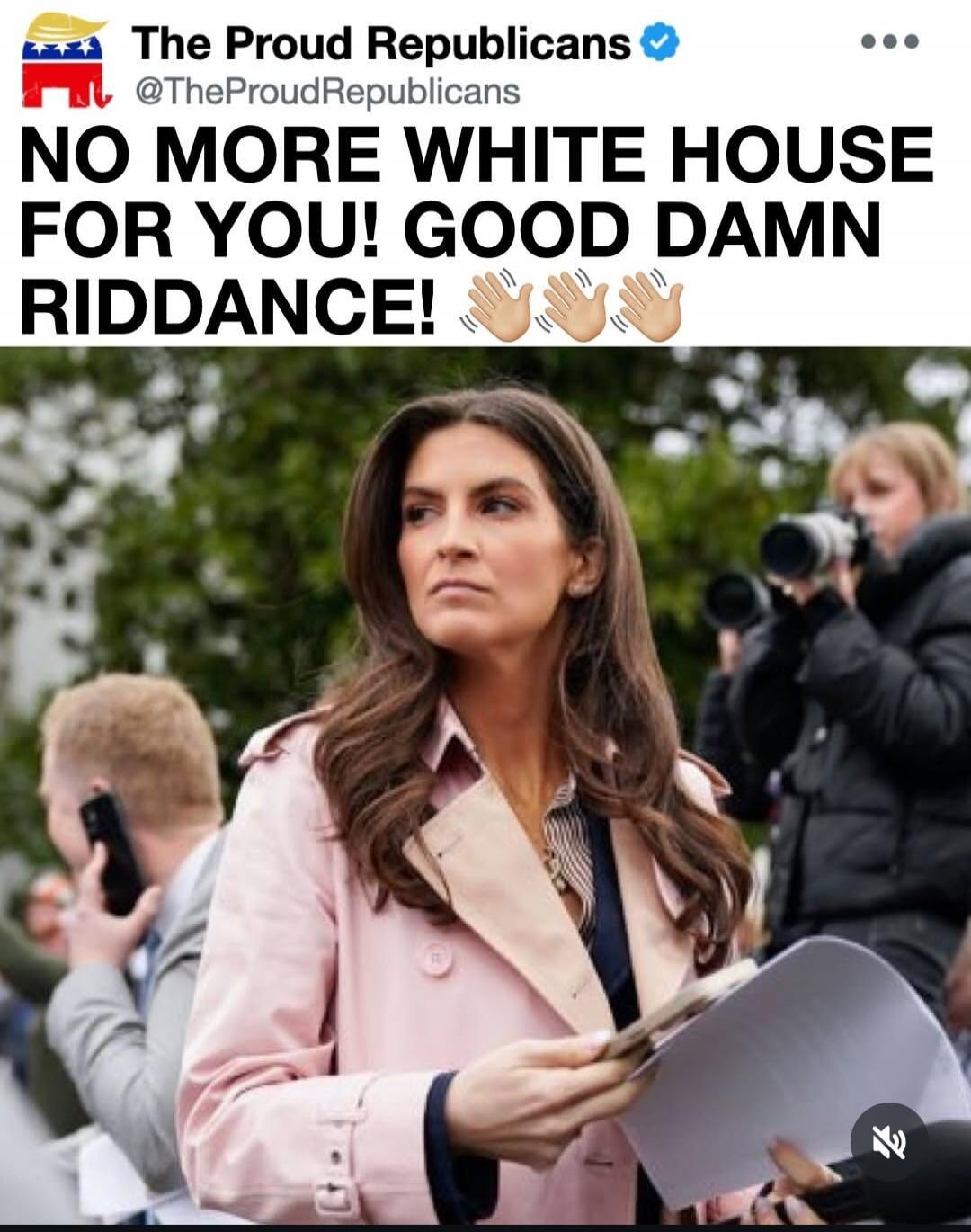 The Proud Republicans @TheProudRepublicans NO MORE WHITE HOUSE FOR YOU! GOOD DAMN RIDDANCE! 👋👋👋