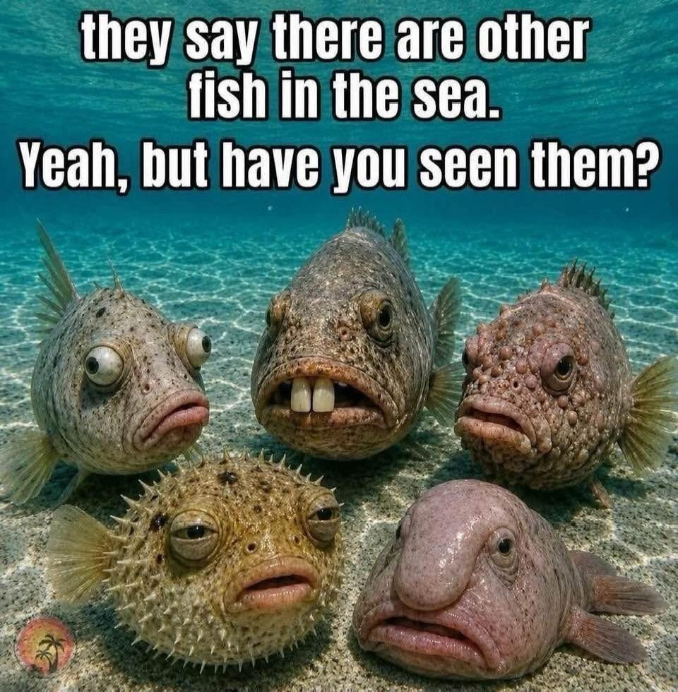 they say there are other fish in the sea. Yeah, but have you seen them?