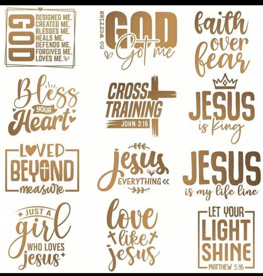 GOD DESIGNED ME. CREATED ME. BLESSES ME. HEALS ME. DEFENDS ME. FORGIVES ME. LOVES ME. No worries GOD Got me. Faith over fear. Bless YOUR Heart. CROSS TRAINING JOHN 3:16. JESUS is king. LOVED BEYOND measure. Jesus EVERYTHING. JESUS is my life line. JUST A girl WHO LOVES jesus. Love like jesus. LET YOUR LIGHT SHINE MATTHEW 5:16.