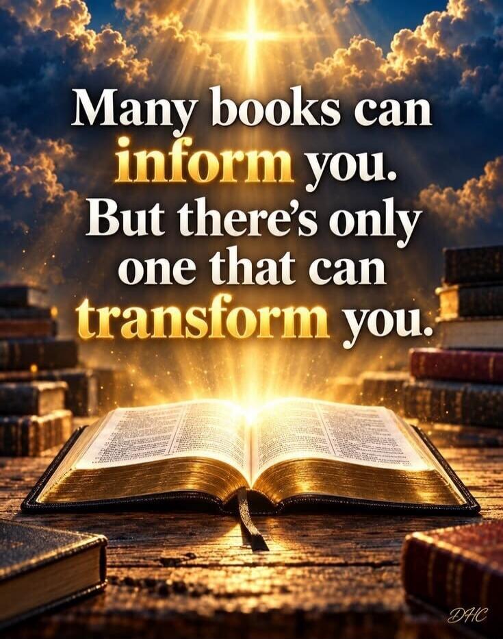 Many books can inform you. But there's only one that can transform you.