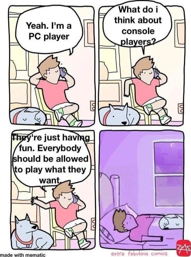 What do i think about console Yeah Im a PC player