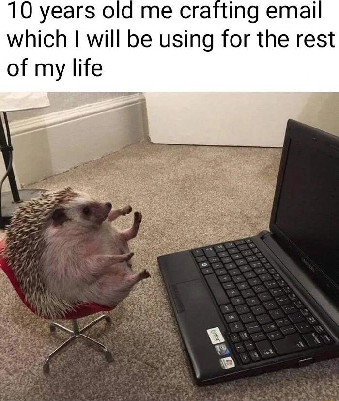 10 years old me crafting email which will be using for the rest of my life