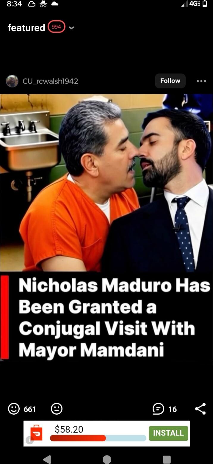 Nicholas Maduro Has Been Granted a Conjugal Visit With Mayor Mamdani