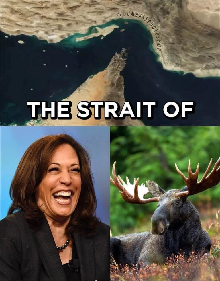THE STRAIT OF Kamala Harris Moose @DUMBASS PHOTOSHOP