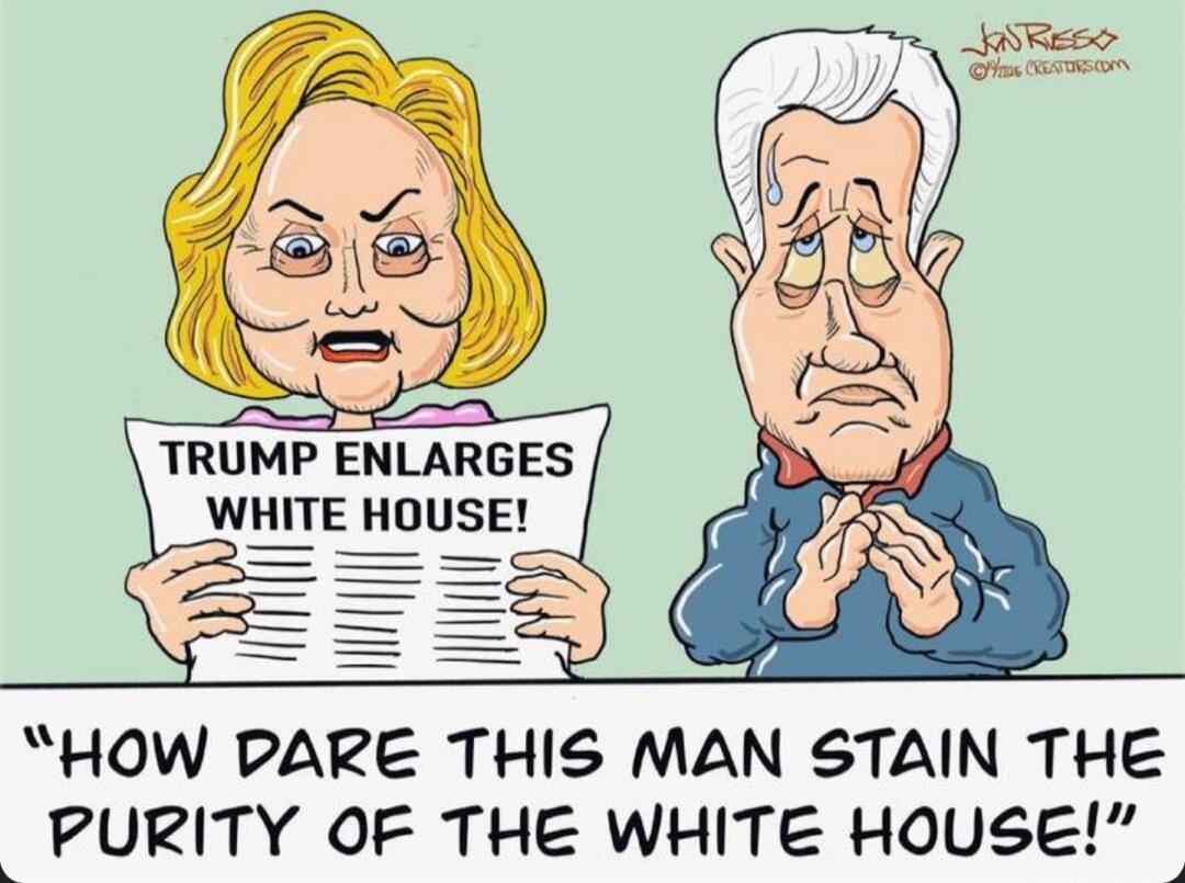 TRUMP ENLARGES WHITE HOUSE! HOW DARE THIS MAN STAIN THE PURITY OF THE WHITE HOUSE!