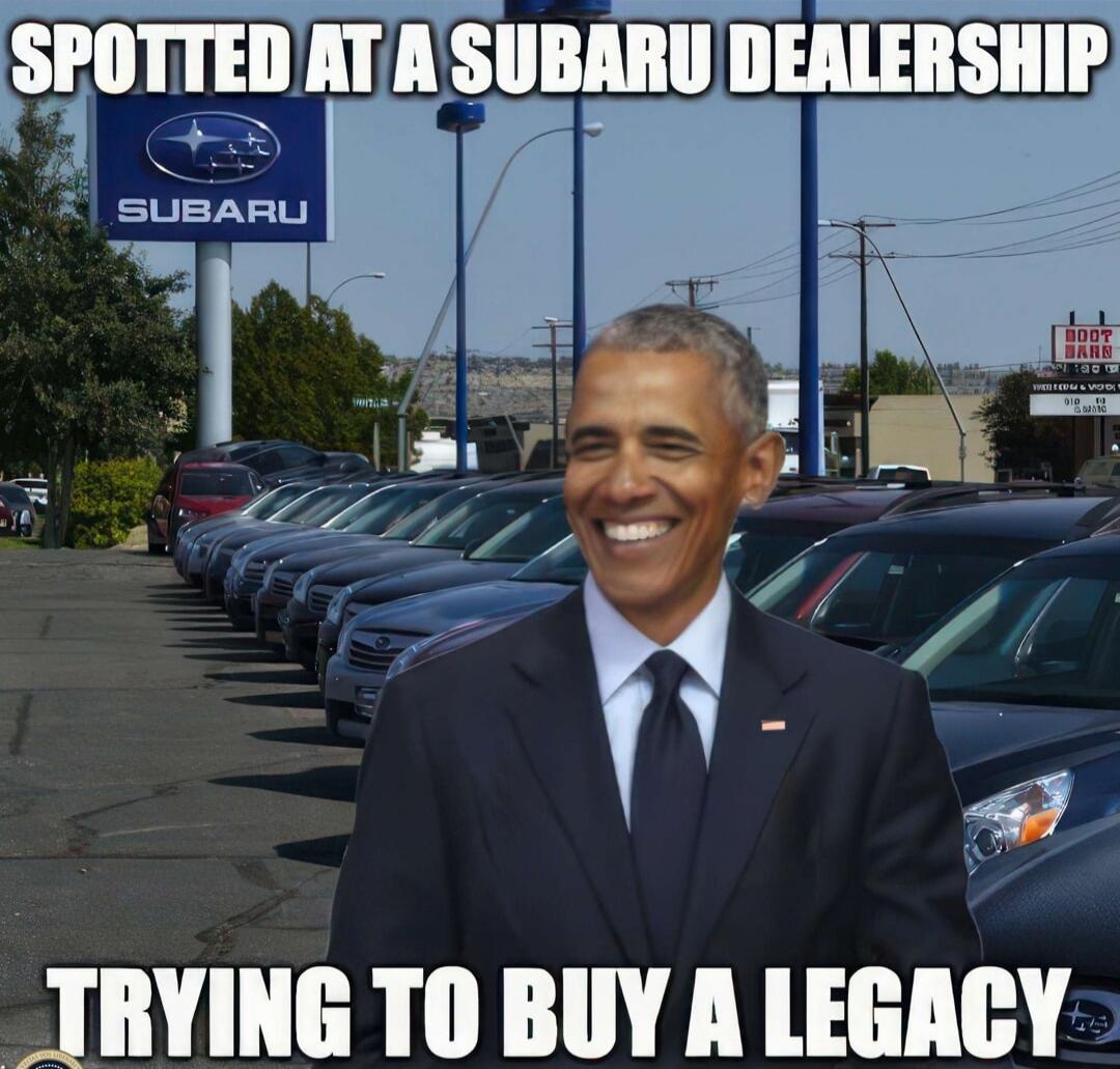 SPOTTED AT A SUBARU DEALERSHIP
TRYING TO BUY A LEGACY