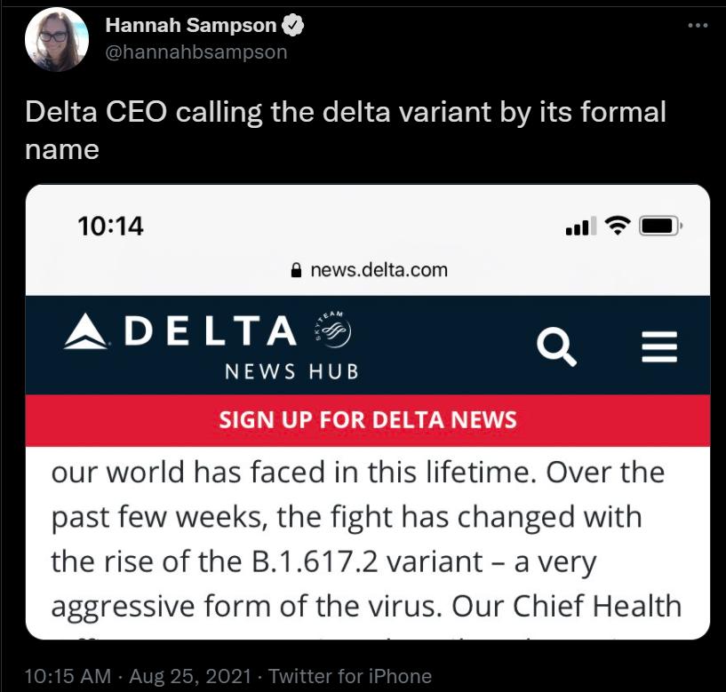 0 RENNELEEIENTY DN N ORI VR g TN RVETGET o1 fl VAL el gy E name newsdeltacom ADELTA Q NEWS HUB SIGN UP FOR DELTA NEWS our world has faced in this lifetime Over the past few weeks the fight has changed with the rise of the B16172 variant a very aggressive form of the virus Our Chief Health
