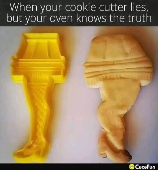 When your cookie cutter lies, but your oven knows the truth